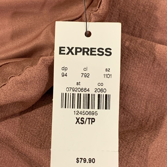 Express Light Brown Sleeveless Dress Size XS/TP.  New With Tags - Picture 12 of 12